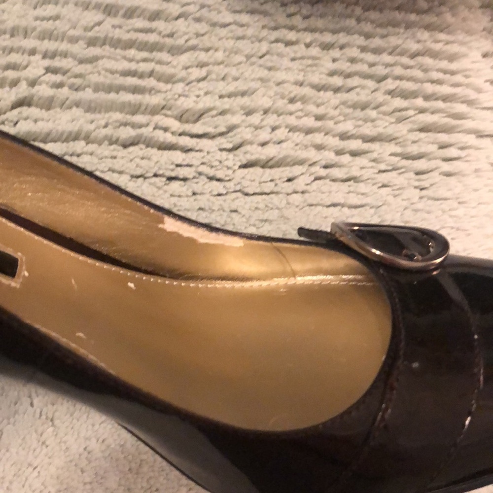 Bandolino Chocolate Brown Women's Heels with Buckle Detail - Picture 8 of 12
